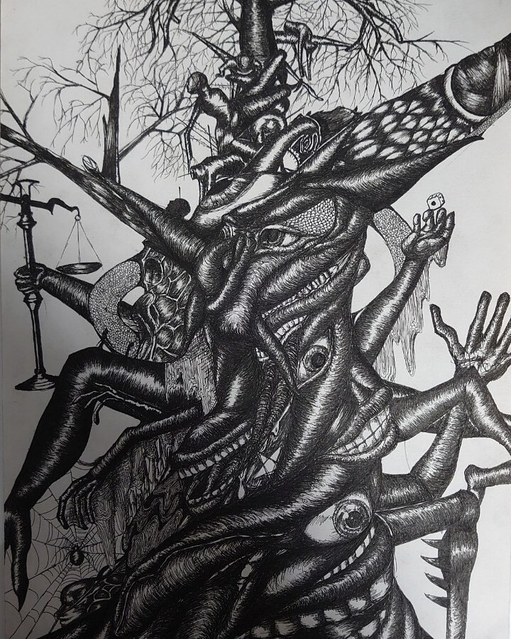 ボールペンでイラストを描きます ご要望に合わせて完全に自己流のボールペンで描いたイラストです イメージ3
