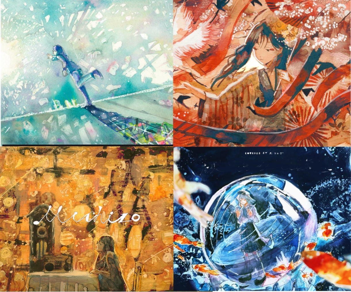 即日可プレゼントやサムネにも美しい水彩絵作成します 背景込みもお任せください！アナログならではの質感を表現します イメージ1