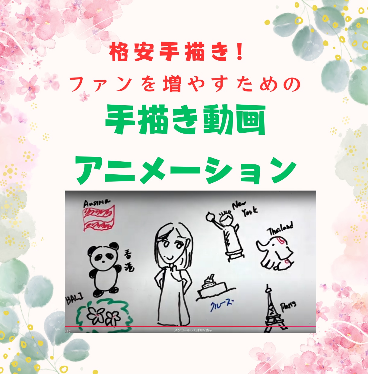 手描き動画アニメーション制作します 原稿からお手伝い、修正無料、しっかり打合せ イメージ1