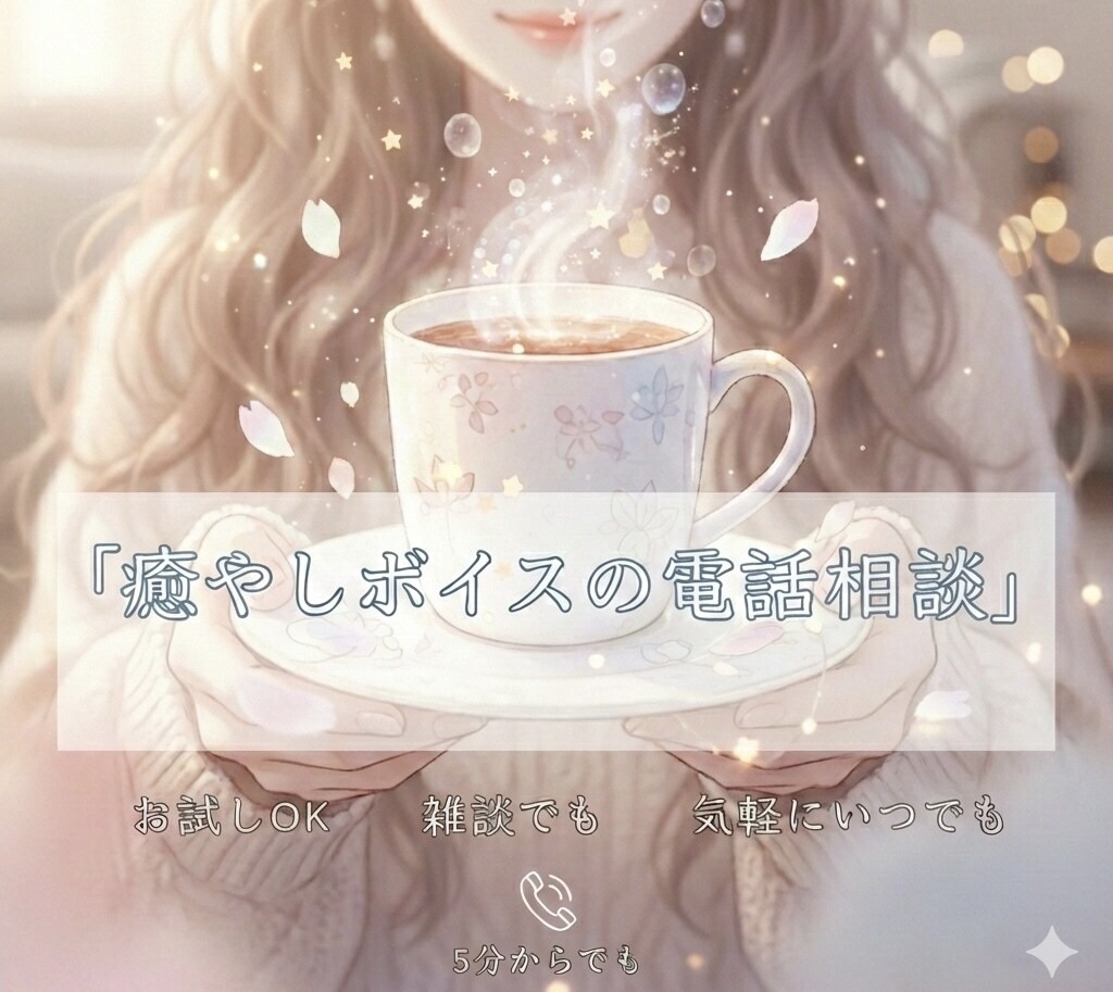 誰かと話したい時に優しい声であなたの心癒やします 1分からお試しOK！声フェチさんも歓迎♪ イメージ1