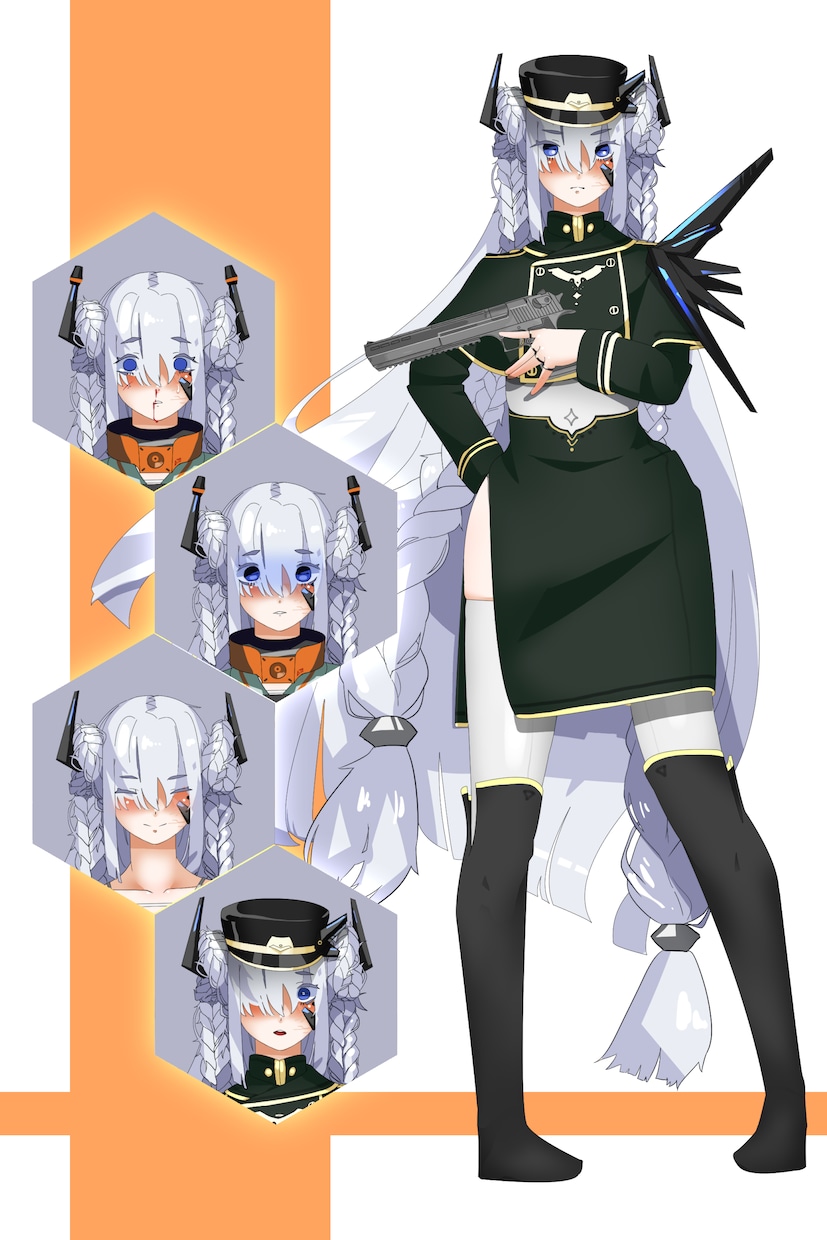 キャラクターの立ち絵描きます 立ち絵+表情差分1枚セットです イメージ2