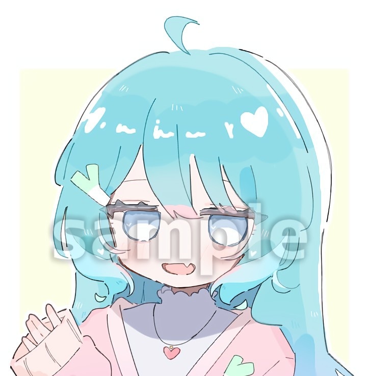 女の子のゆるかわアイコンイラスト描きます ちょこんとゆるかわな絵柄でアイコンを作成いたします！ イメージ2