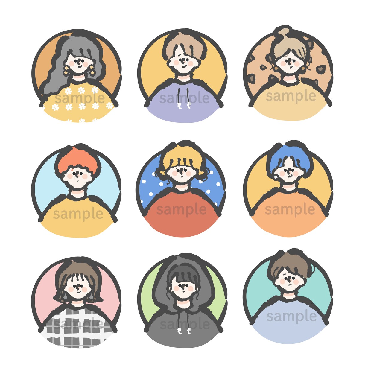 ゆるっと可愛い！あなただけのアイコン描きます SNS・ブログ・名刺などでご使用いただけます〜♪ イメージ7