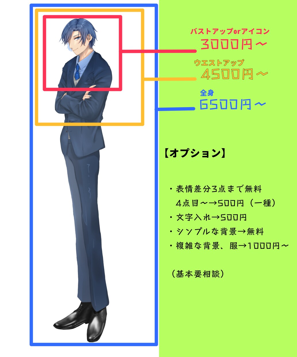 安価で立ち絵やアイコンイラスト承ります 安価であなただけのキャラをお作り致します。 イメージ2