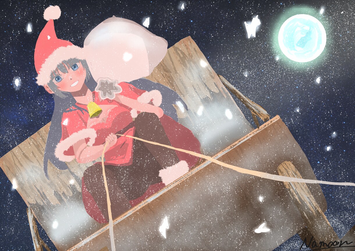 イラスト（一枚絵）を作成します 背景と人物のあるイラストを作成します イメージ1