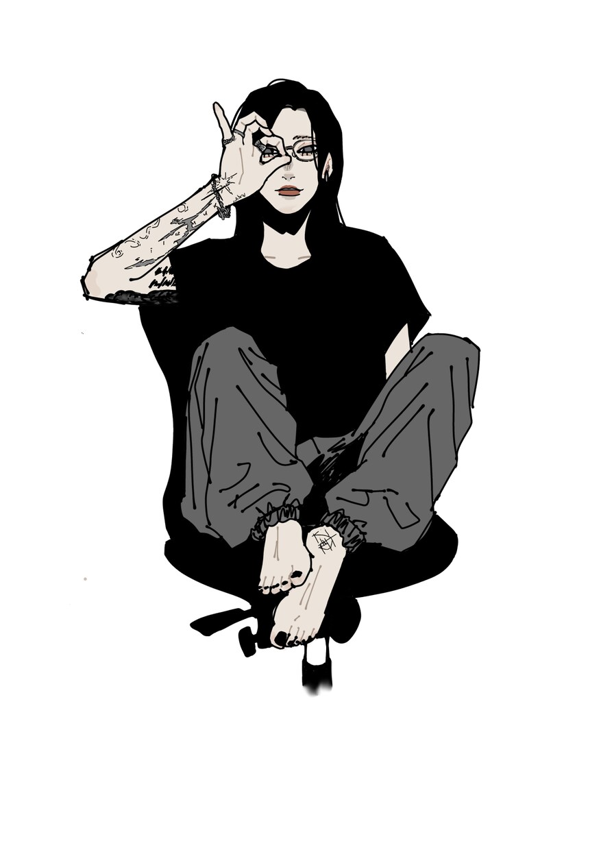 人物像のアイコン作成やSNSイラストを提供します アングラな雰囲気のミニマルなイラストを得意としています。 イメージ1