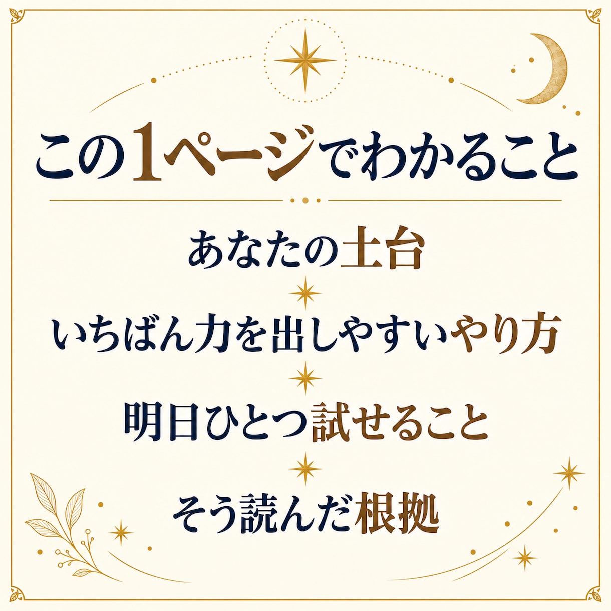星と名前であなたの得意をひとつ見つけます 専門用語なし｜得意をひとつ・印刷用とスマホ用PDF イメージ2