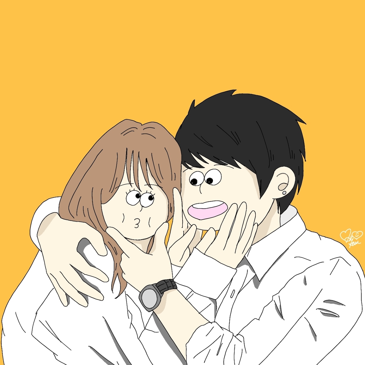 カップルフォト描きます だいすきな人とのイラストフォト作ります♡ イメージ3