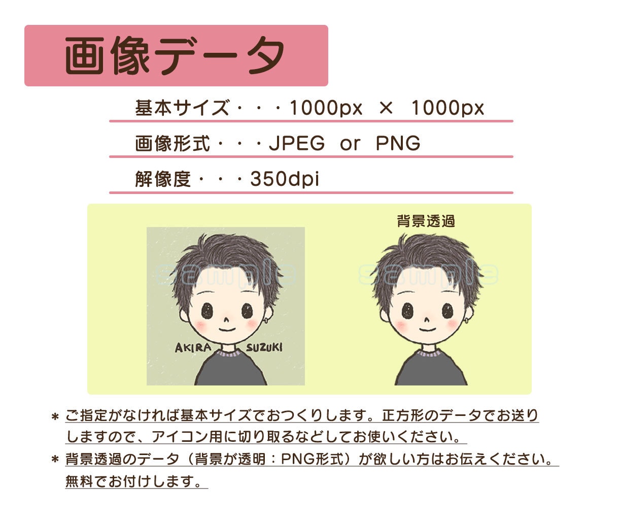 SNSに！商用利用OK！おしゃれなアイコン描きます 修正無制限！先着5名様まで基本料金¥1000！ イメージ6