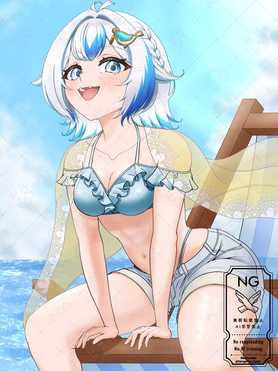 商用利用可！量産一枚絵【水着】を描きます ライバー活動をお手伝い！サムネ/パネル開け/おはV/アイコン イメージ3
