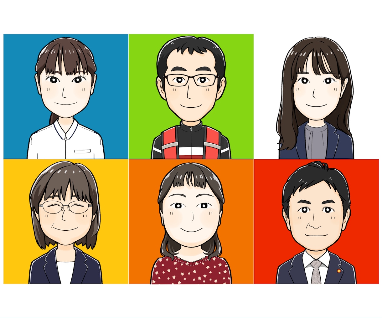 シンプルすぎず可愛い♪優しい好印象似顔絵描きます デフォルメ☆SNSやブログのアイコンお名刺に◎プレゼントにも イメージ2