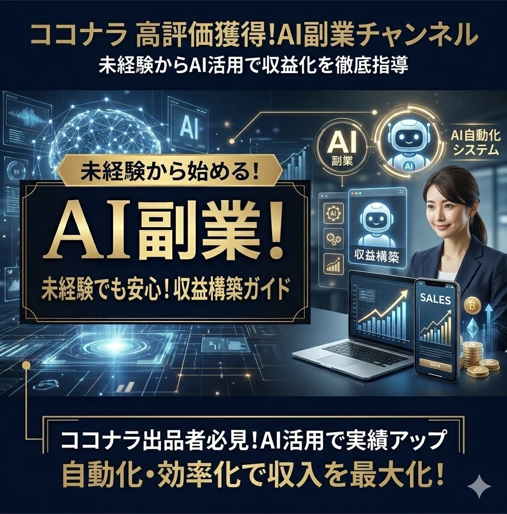 AI副業で稼ぐ仕組みをゼロから構築します 何から始めるか迷う人へ、最短ルートを提示 イメージ1