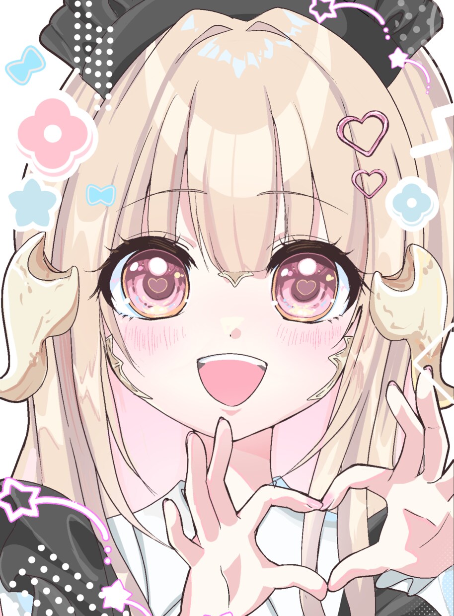 ハートポーズでドアップ！なＳＮＳアイコン描きます お顔がハッキリわかる、目を惹くアイコンです！ イメージ2