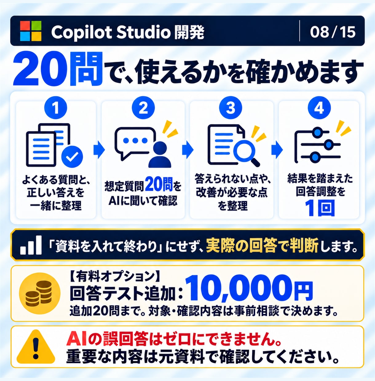 Copilot Studioで社内AIを開発します 社内の質問に答えるAI｜20問テスト・更新手順書付き イメージ8