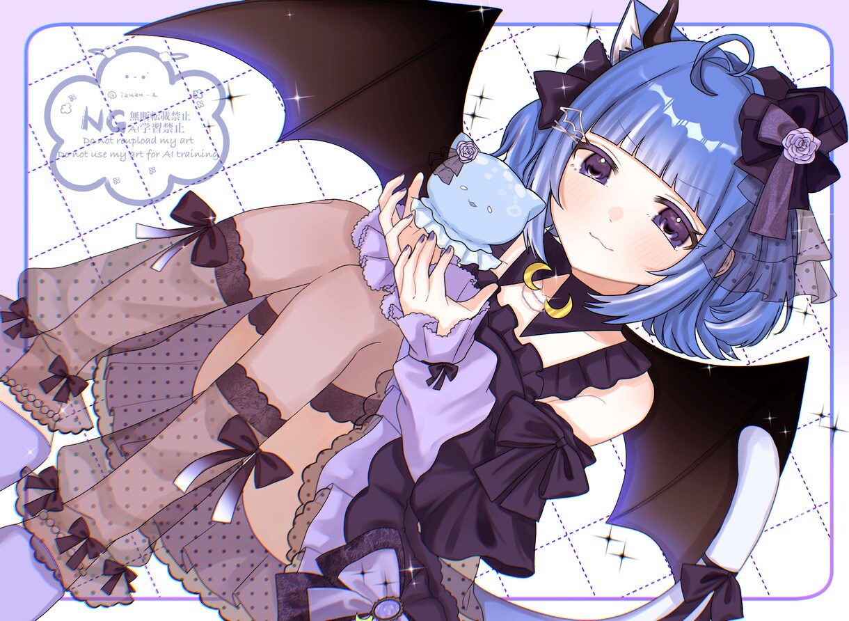 SNSアイコン・動画サムネ・立ち絵を描きます ふわふわとした色彩で可愛くちょっと大人可愛いを描きます！ イメージ1