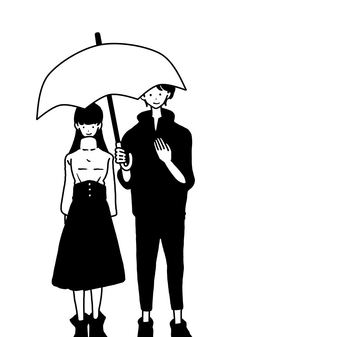 シンプル！SNSアイコン作成します ゆる〜いけど味のある線画を描きます イメージ1