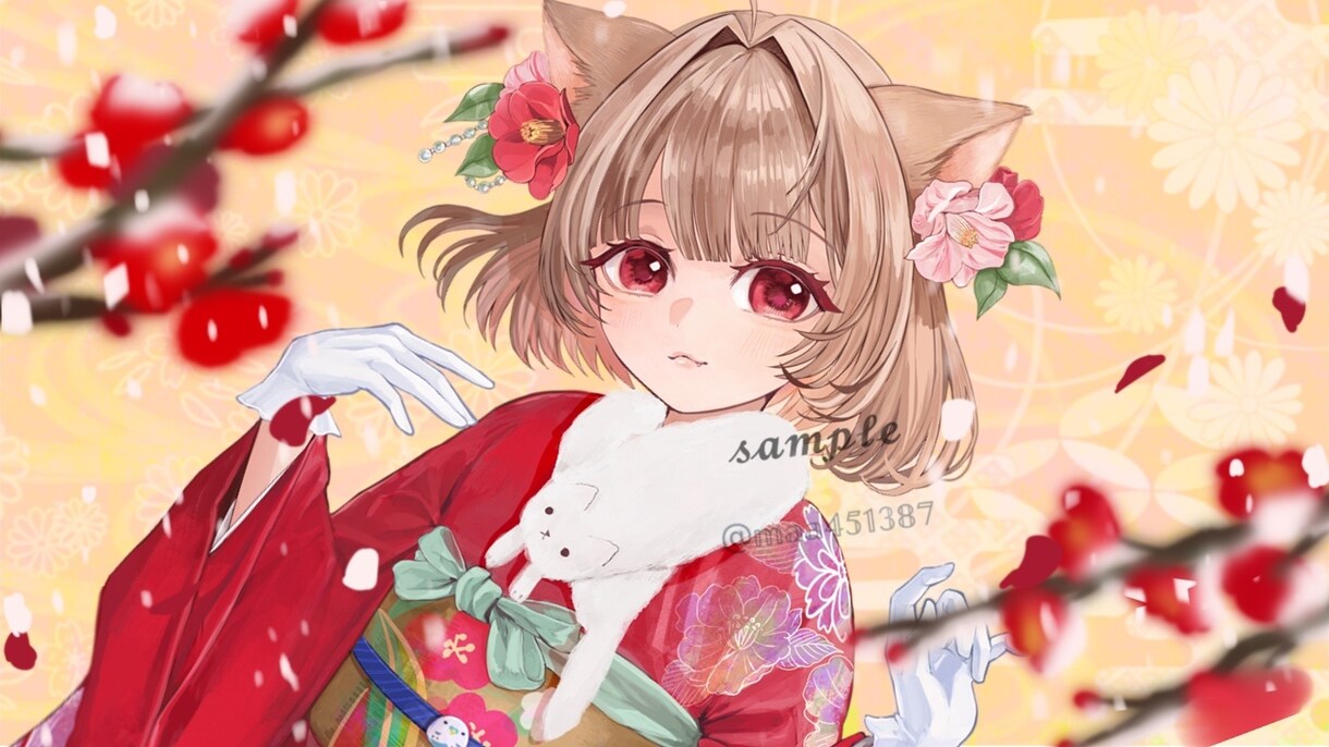 配信・動画用イラスト、SNSアイコンなど描きます 透明感と雰囲気のある厚塗りのイラストです イメージ1