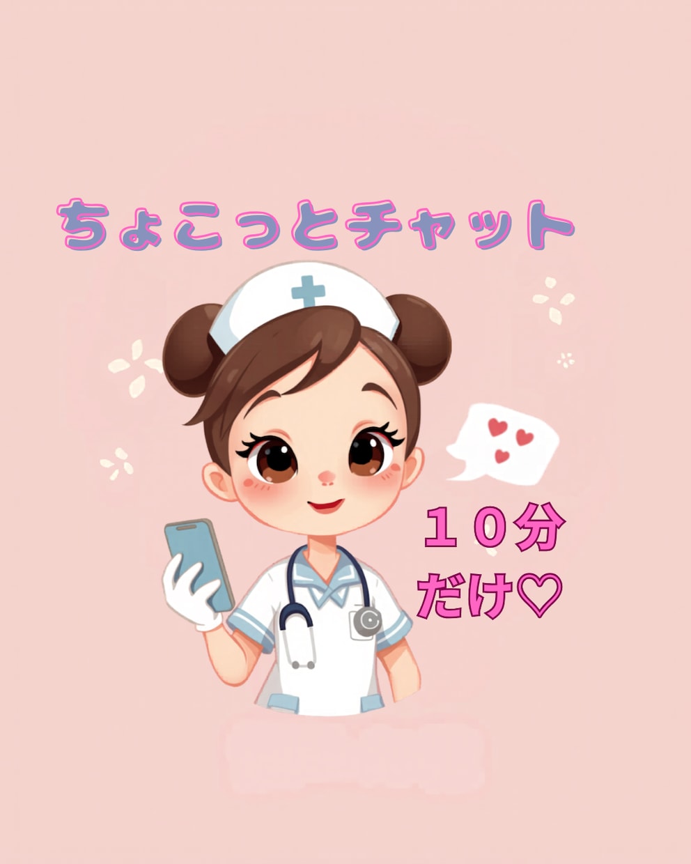 ちょっとだけ聞いてほしい時/10分だけでも聞きます 看護師が聞きます♩隙間時間にストレス発散♩10分間チャット イメージ1