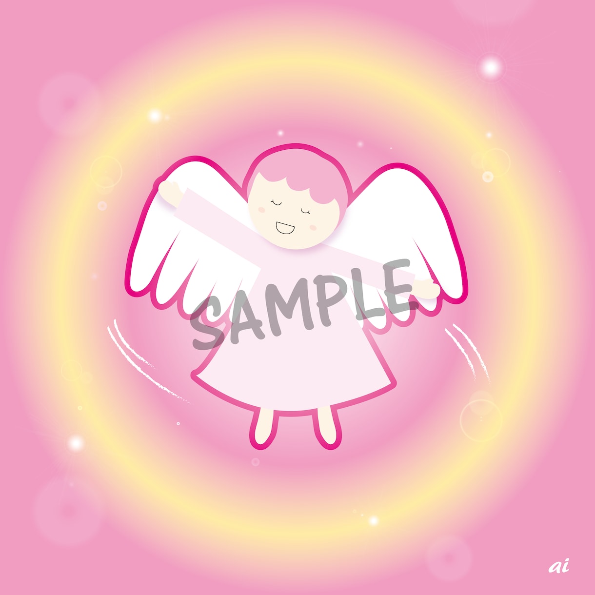あなたにぴったりの天使のアイコン作成します 天使のサービス提供や天使好きさんにおすすめです イメージ2