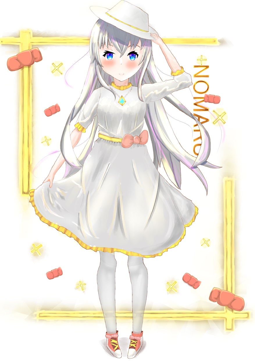 キャラ単体イラスト描きます 銀髪蒼眼女の子のイラストを描きます イメージ2