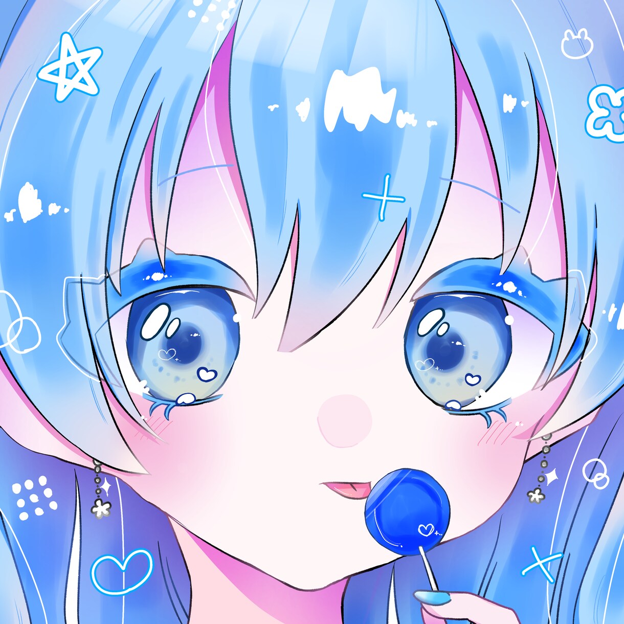 アイコンやヘッダーサイズのかわいい女の子を描きます かわいい女の子イラストであなたのSNSを彩ります！ イメージ2
