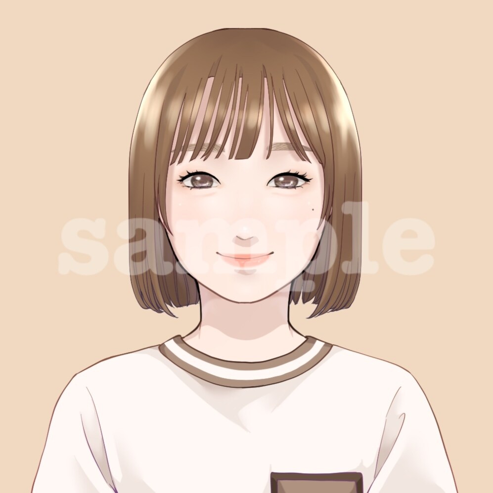 お写真から◎アニメ調の似顔絵を描きます リアルすぎず清潔感のある似顔絵☺︎アイコンやブログ記事に⭐︎ イメージ4