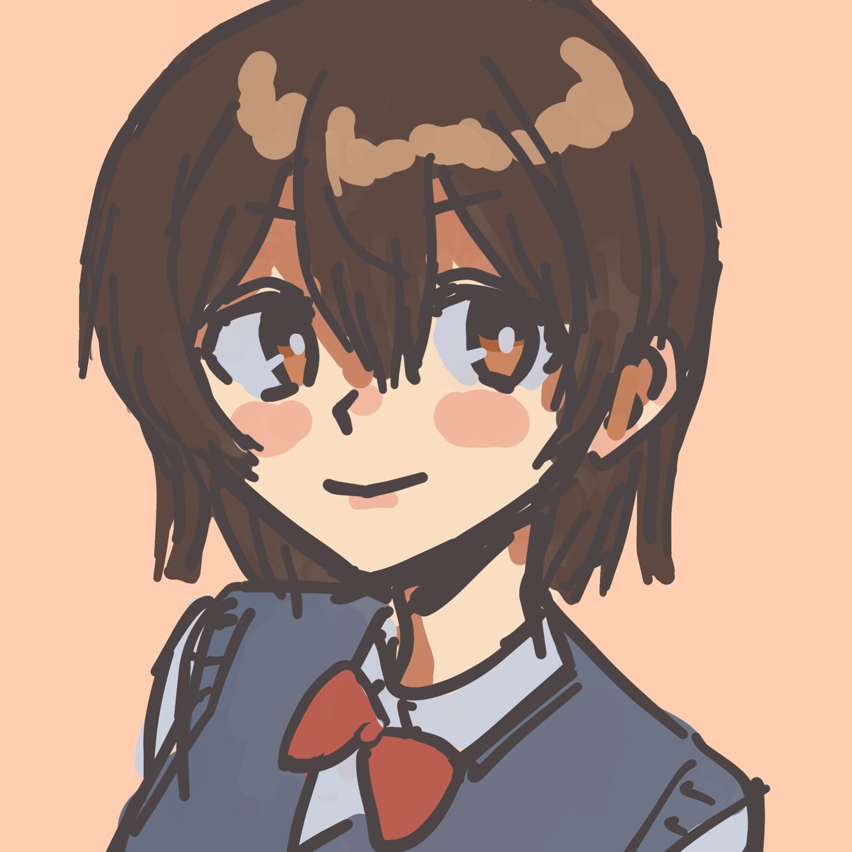 SNSアイコン用のイラストを制作します ラフで雰囲気のあるイラストを描きます イメージ1