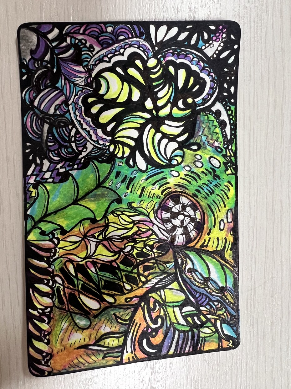 ゼンタングルで描きます 唯一無二の作品です。ごらんください！ イメージ8