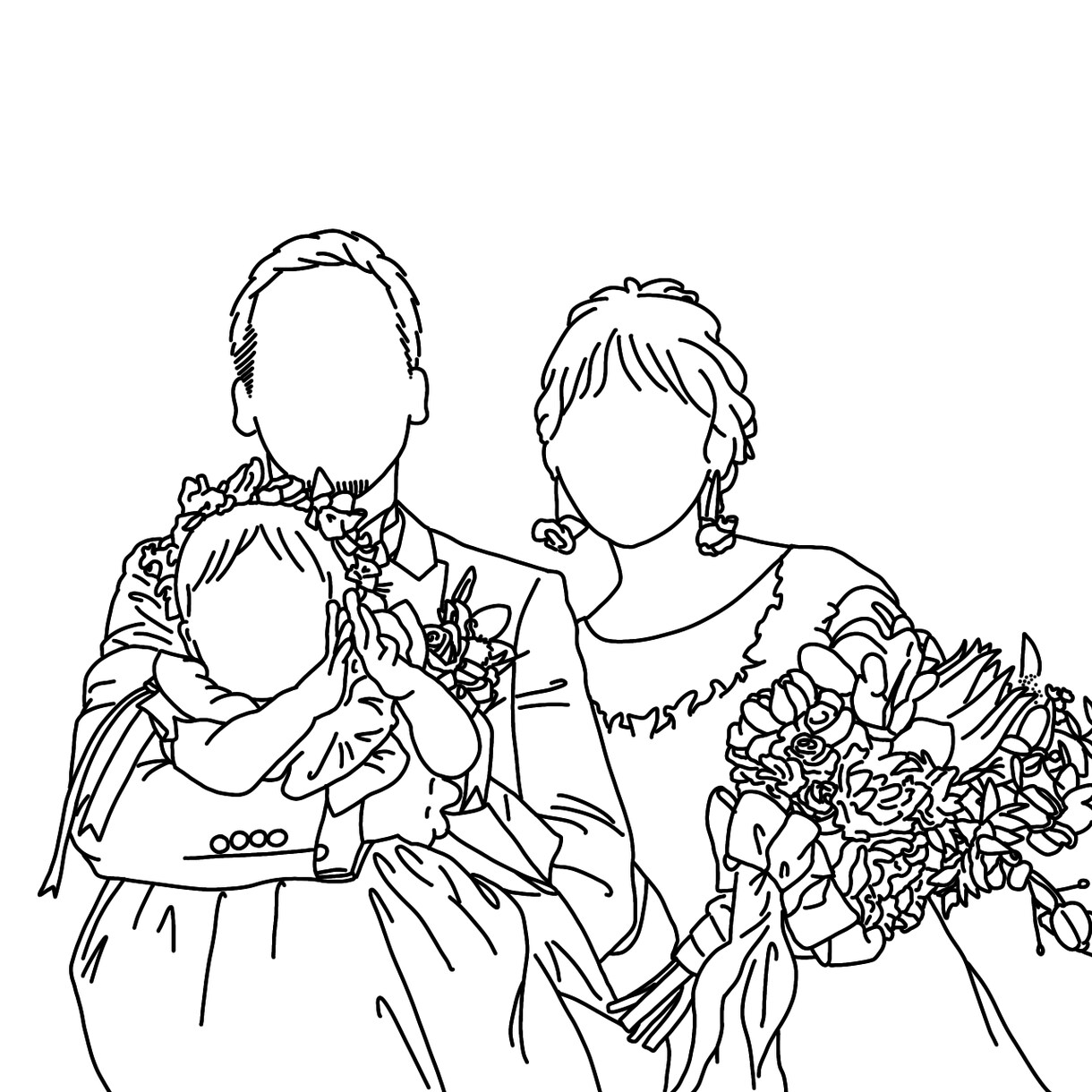 線画描きます 結婚式のウェルカムボードにおすすめ イメージ1