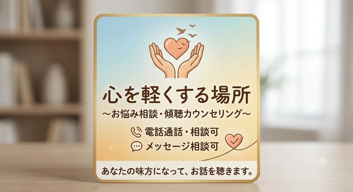 否定せず、あなたの味方になってお話を聴きます 心が限界のあなたへ。辛い気持ちをそのまま吐き出してください イメージ1