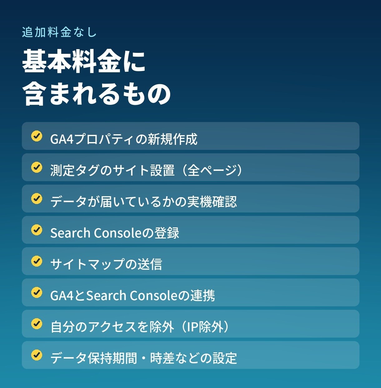 GA4とサーチコンソールを設定します 数字が届く状態にして、最初に見る画面までご案内します イメージ2