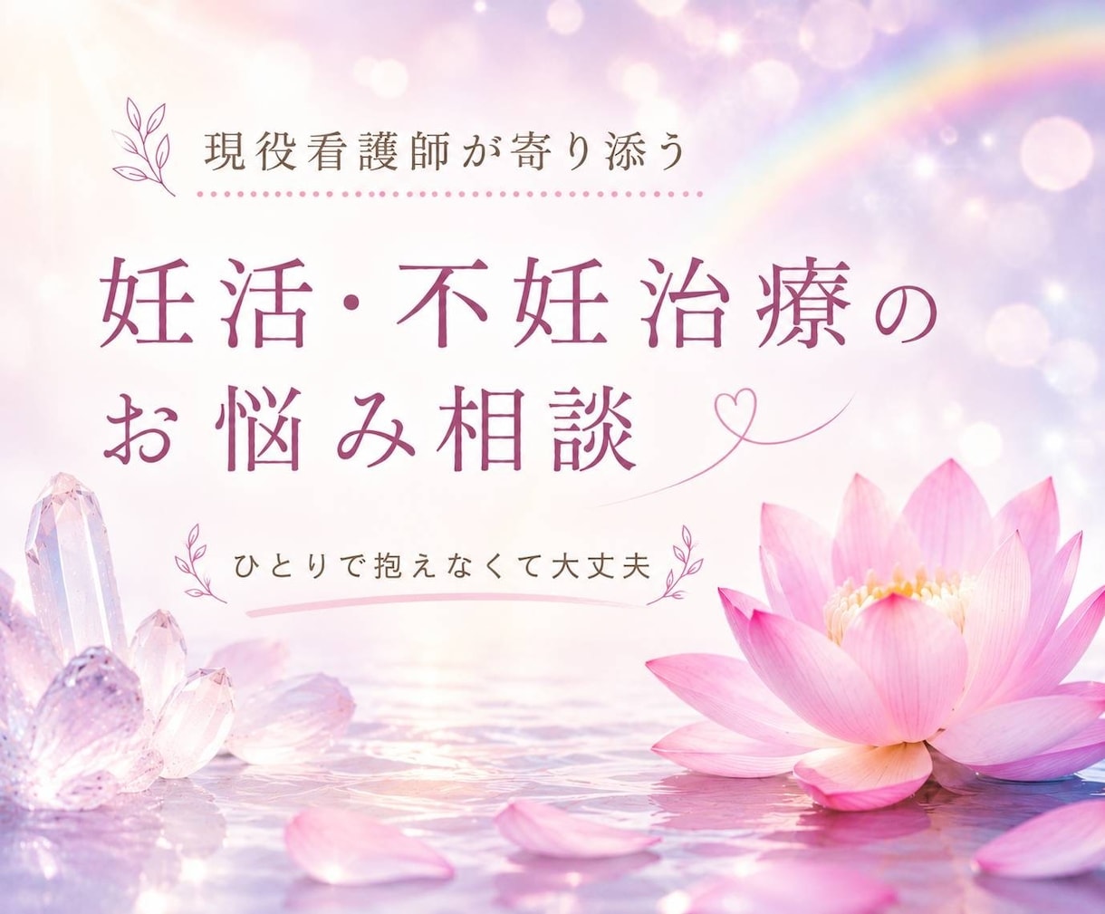 不妊治療、パートナーのこと、お悩みお聞きします 1人で悩んでいる方も、ご相談ください。 イメージ1