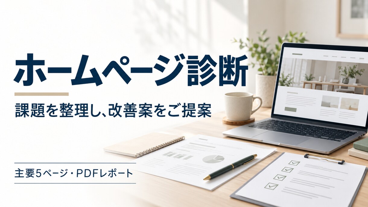 ホームページの課題を診断し改善案を提案します 見やすさ・問い合わせ導線・情報整理を具体的にチェック イメージ1