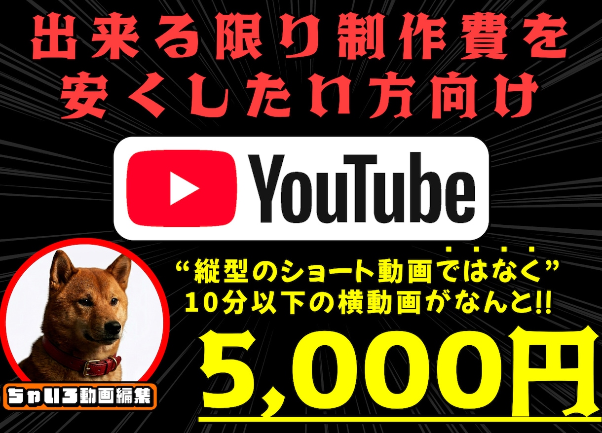 出来る限り安く高品質のサービスを提供します 動画の尺が短い横動画を最安でご提供！！ イメージ1