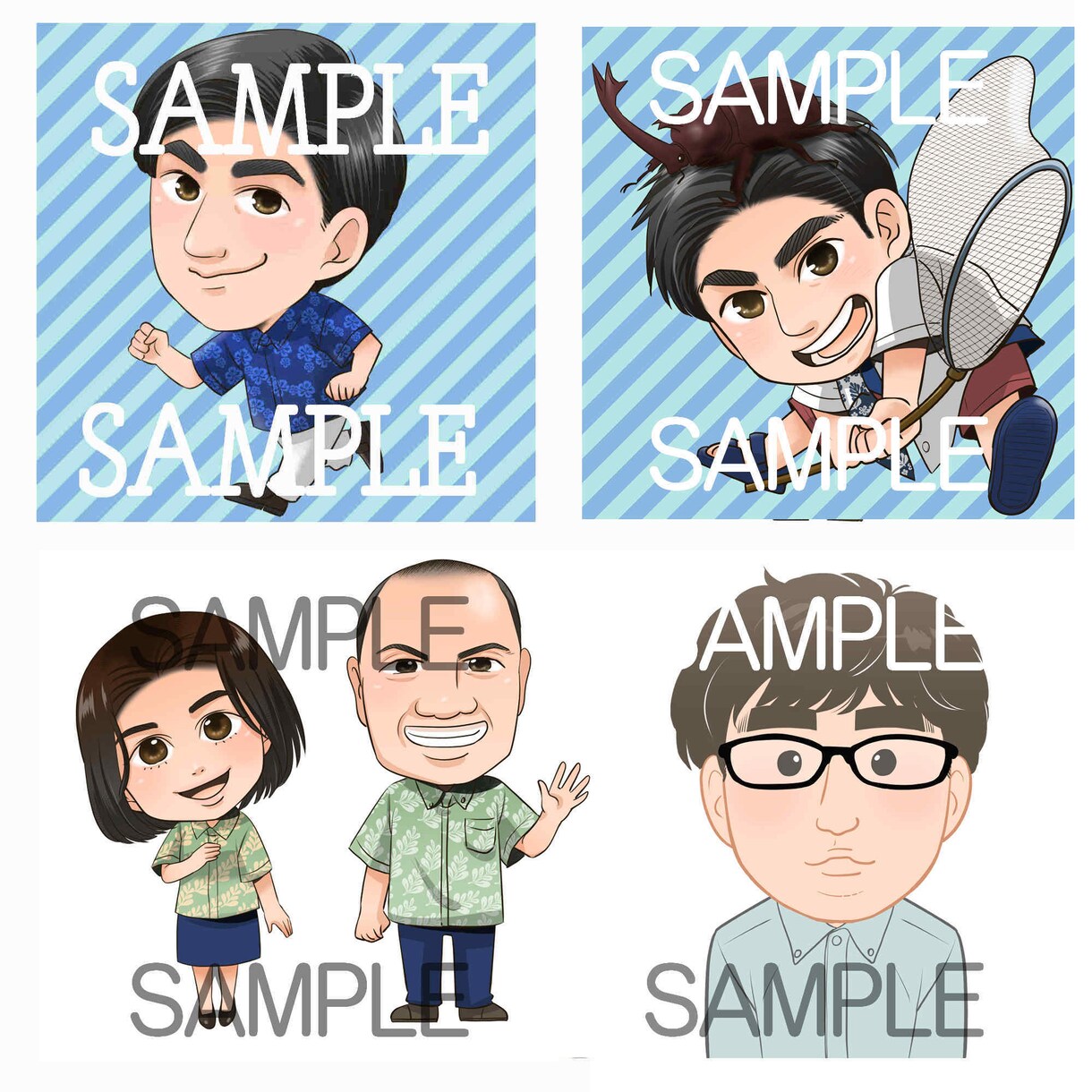 似顔絵デフォルメキャラを描きます 写真からデフォルメキャラを制作するサービスです イメージ9
