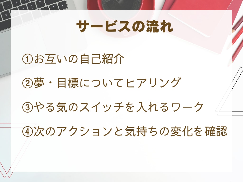 特別価格：コーチングで目標達成をサポートをします 未来にワクワクするコーチングで『やる気のスイッチ』をONに！ イメージ4