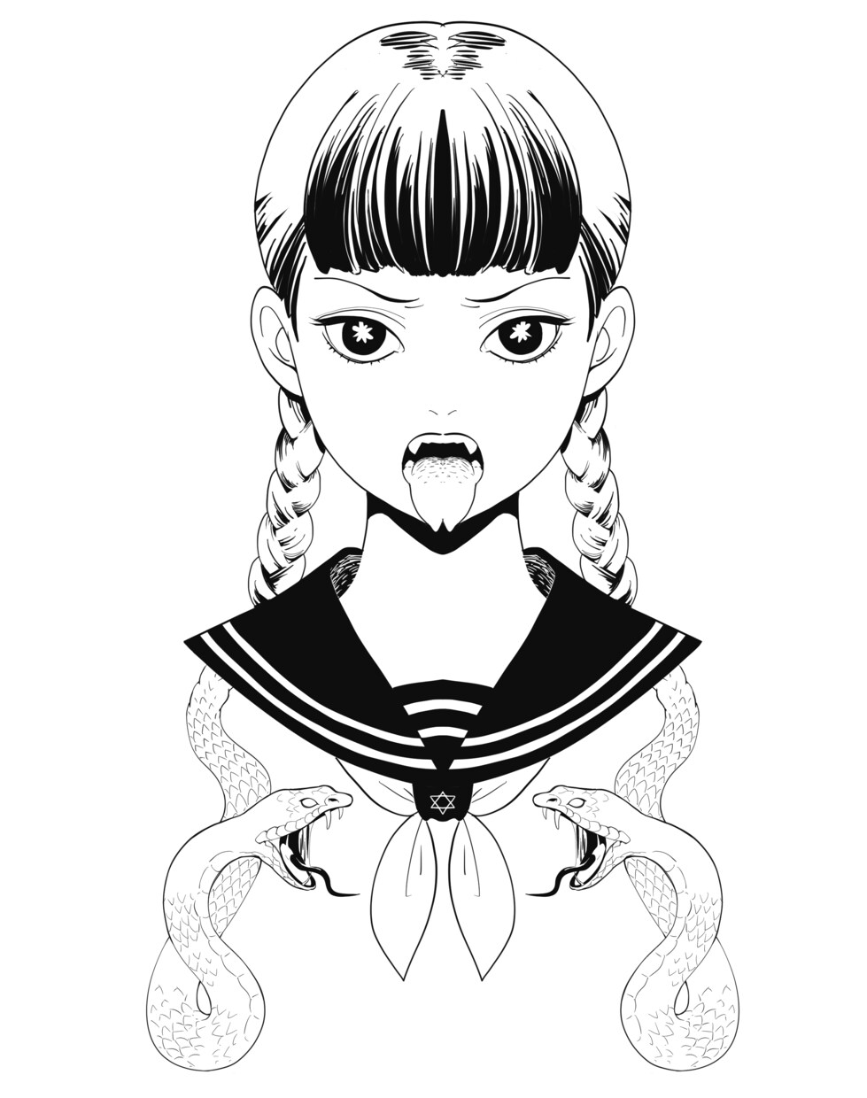 ポップな白黒のイラスト描きます アイコン・グッズ・挿絵・似顔絵にも。ぜひご相談ください！ イメージ1