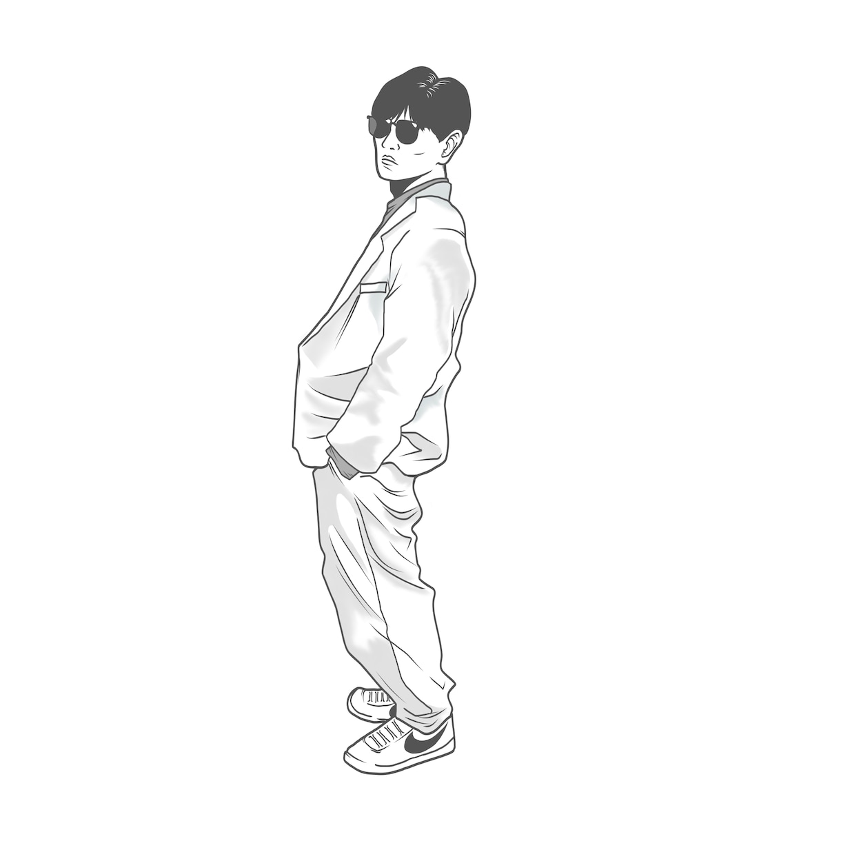 男性のイラストをかっこよく描きます 繊細ながらも力強さ・味のあるタッチが得意です イメージ7