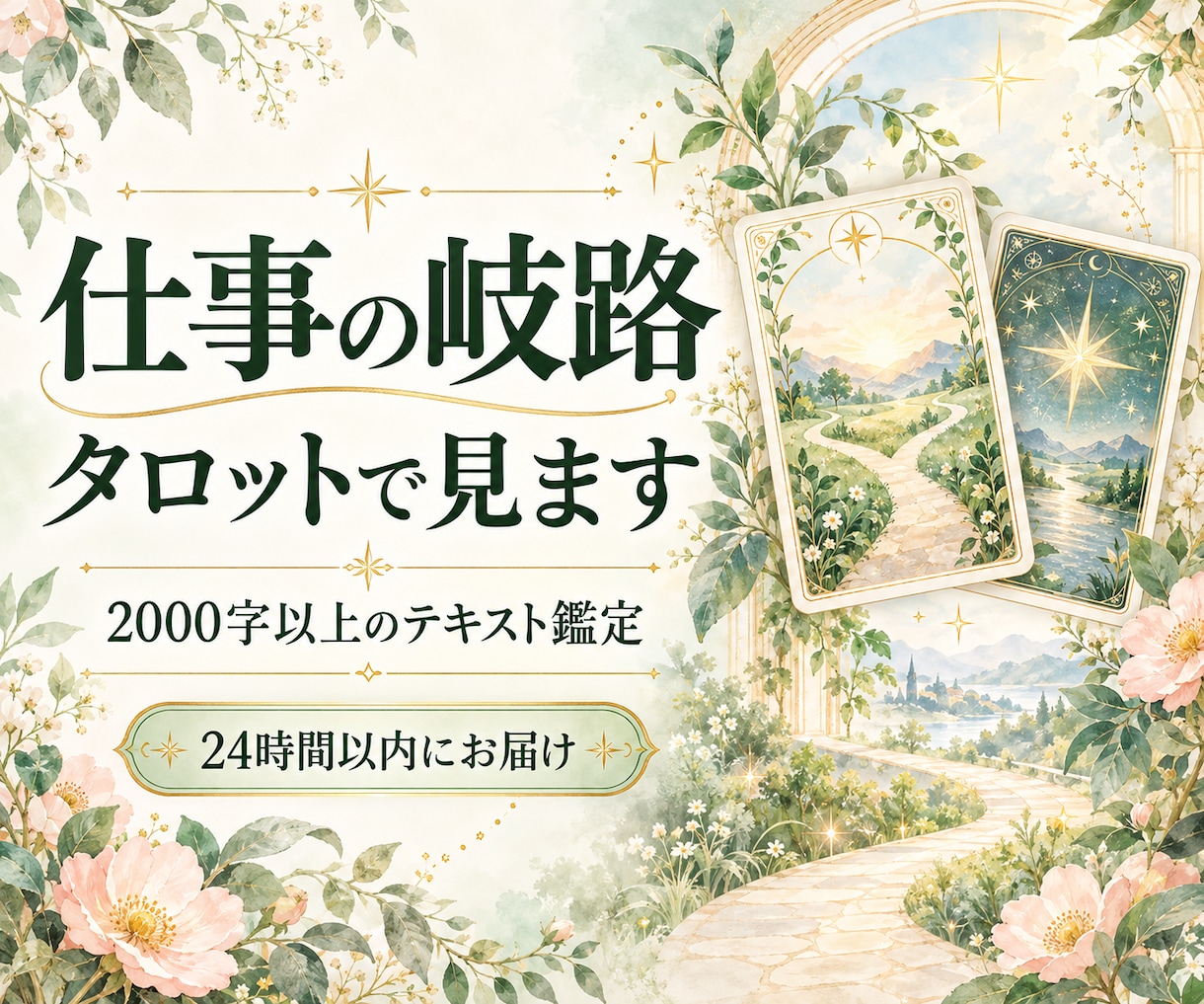 仕事の岐路をチャネリングタロットで占います テキスト鑑定★24時間以内／2,000文字以上でお届け イメージ1