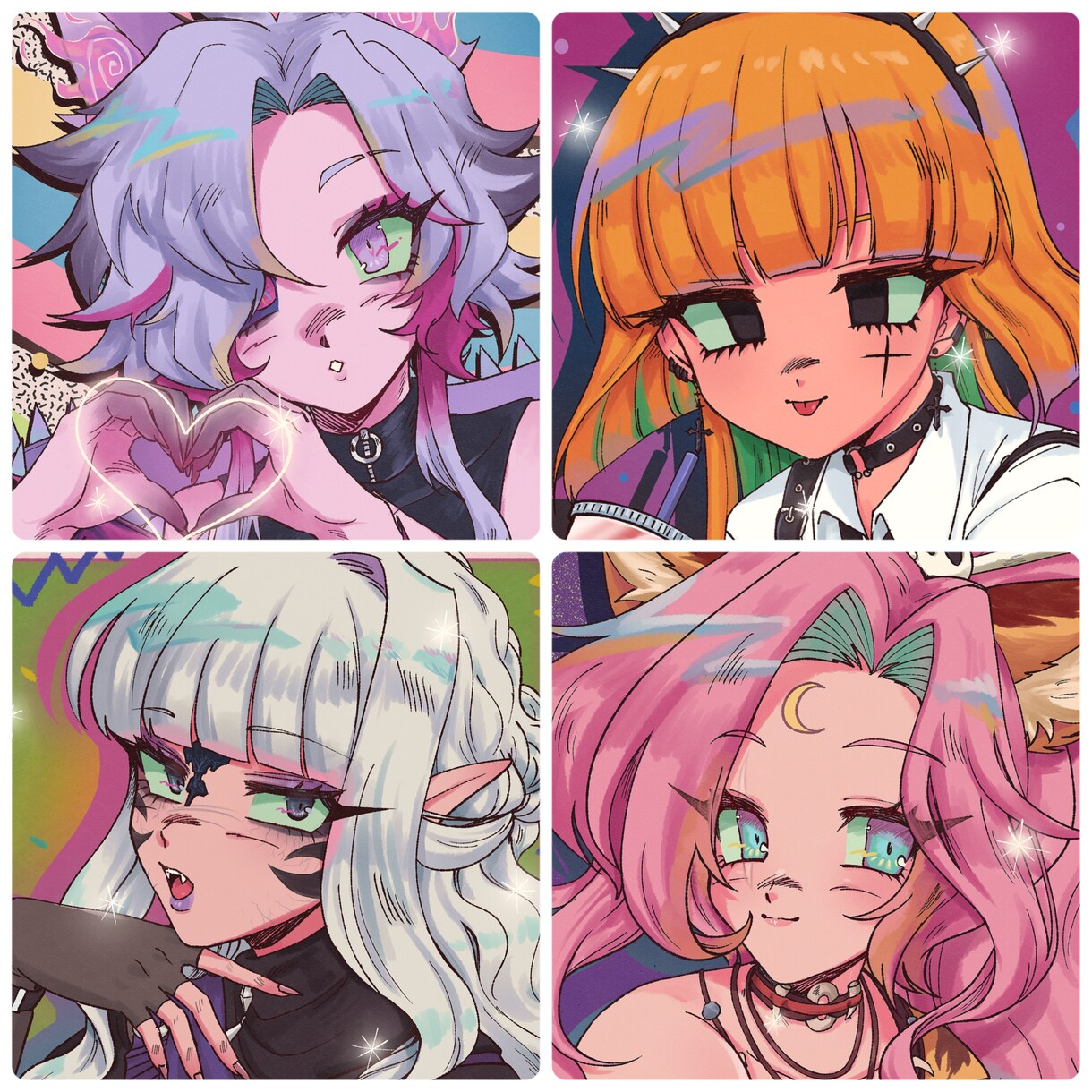 かわいいイラスト描きます どこかレトロな雰囲気の絵柄でお描きします♪ イメージ1