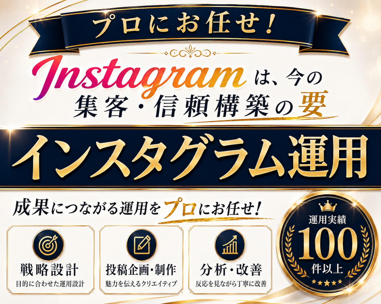 成果につながるInstagram運用をいたします Meta広告運用も！Facebook・Threadsも連携可 イメージ1