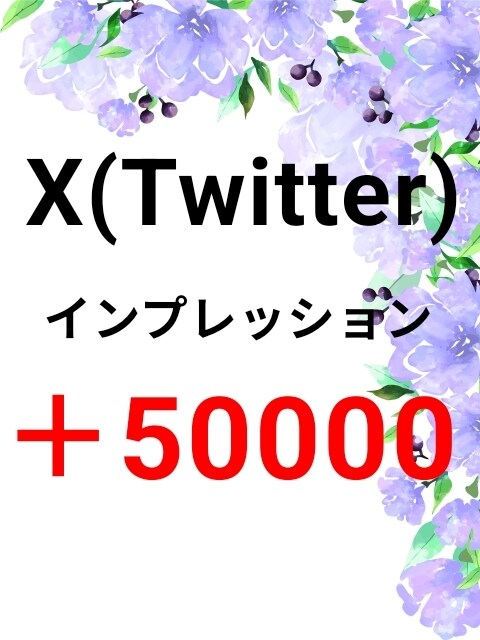 X(Twitter)のインプレッション増加させます 先着1名様インプレッション＋10万にします。 イメージ1