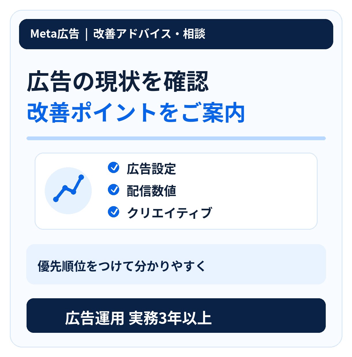 Meta広告の改善アドバイス・相談に乗ります 現役運用者が初心者の方でも丁寧にサポート イメージ4