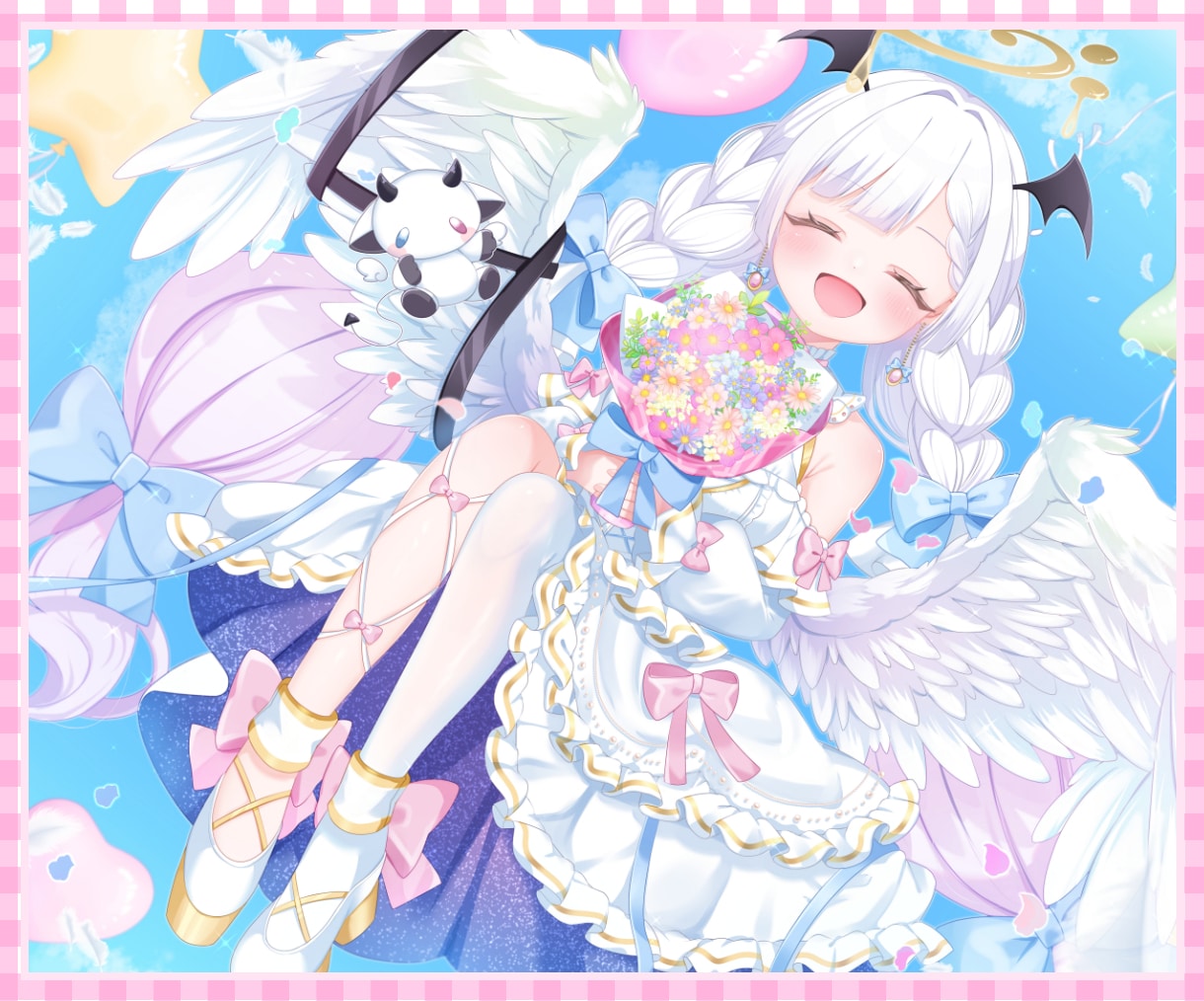 高クオリティ！目を惹く1枚イラストを作成します 背景も豪華！MVやお祝いなど色々なシチュエーションに対応！ イメージ6