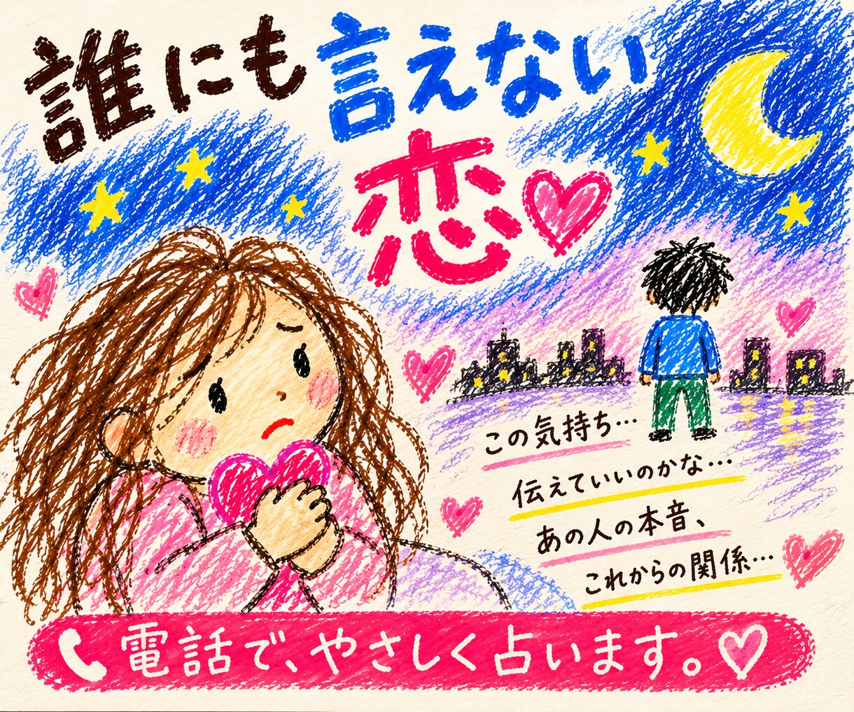 誰にも言えない恋｜あの人の本音と行方を視ます 不倫・複雑愛｜この関係をあの人はどう考えている？ イメージ1