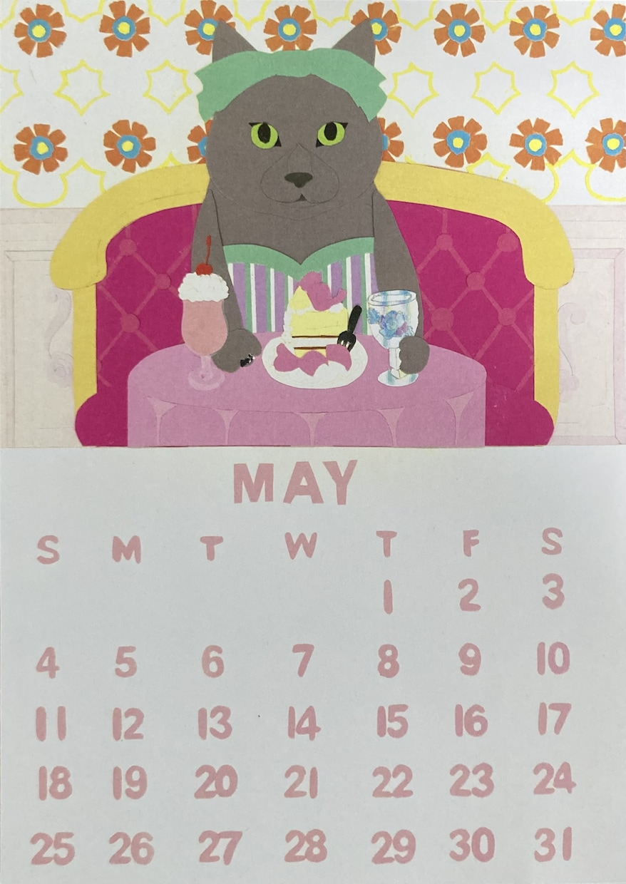 切り絵アートの猫カレンダー販売してます 猫ちゃん好き以外の方にも！唯一無二のクリスマスプレゼント！ イメージ1