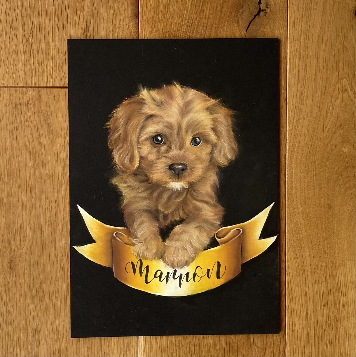 チョークアートで愛犬の似顔絵描きます ★手描きで一枚一枚丁寧に仕上げます★ イメージ9