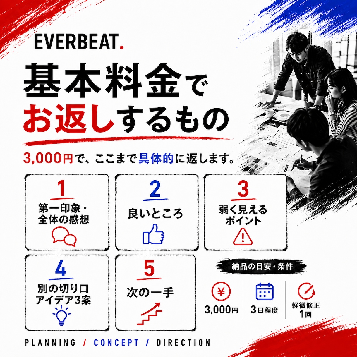 企画の「なんか弱い」を一緒に見つけます 第三者目線で改善点・別の切り口・次の一手を提案 イメージ3