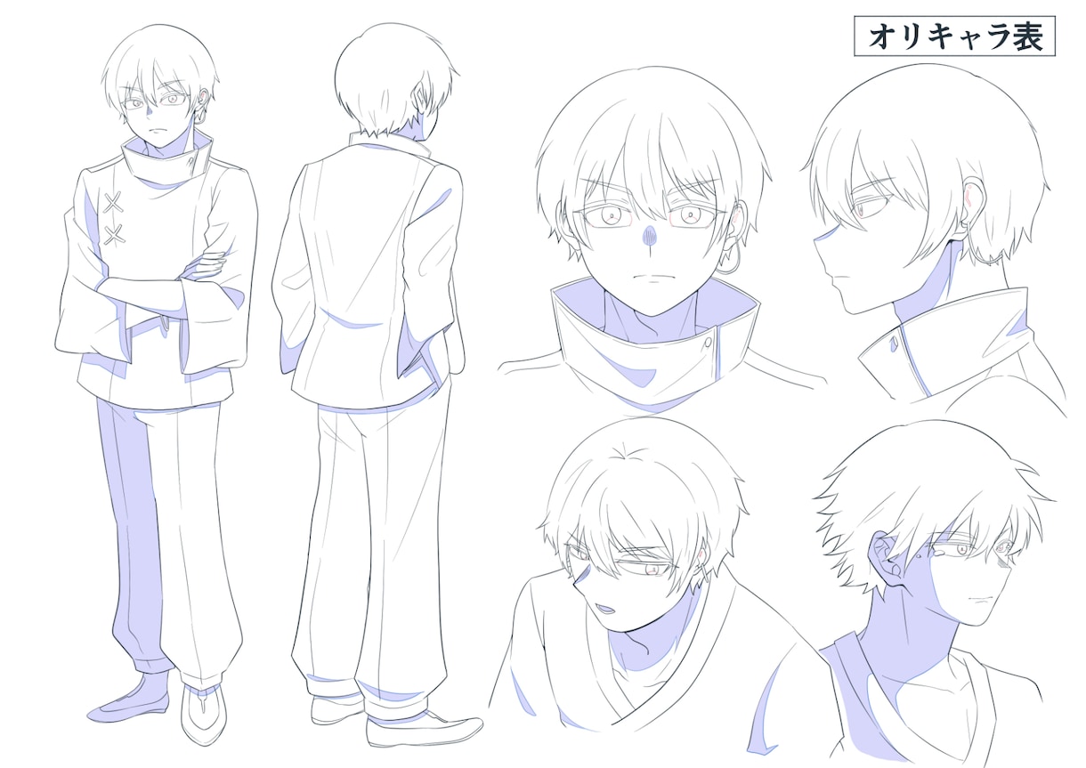 アニメ設定画風キャラクター資料を制作します アニメーター歴あり！リアルな設定画作ってみませんか？ イメージ2
