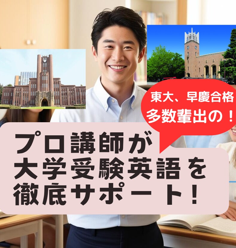 プロ講師が難関大英語、英検を完全総合サポートします 初学者から最難関レベルまで教えられます！ イメージ1